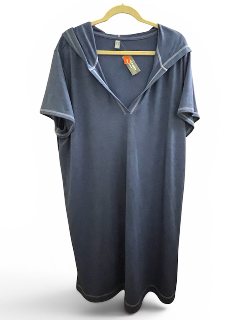 Joe Fresh Active Slate Blue Hooded Tunic Top size 2X NWT